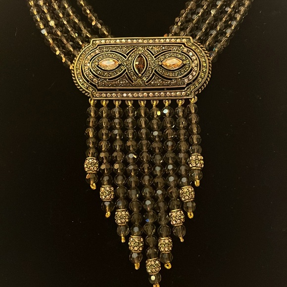 Heidi Daus Swarovski crystal Art Deco necklace - Picture 8 of 15